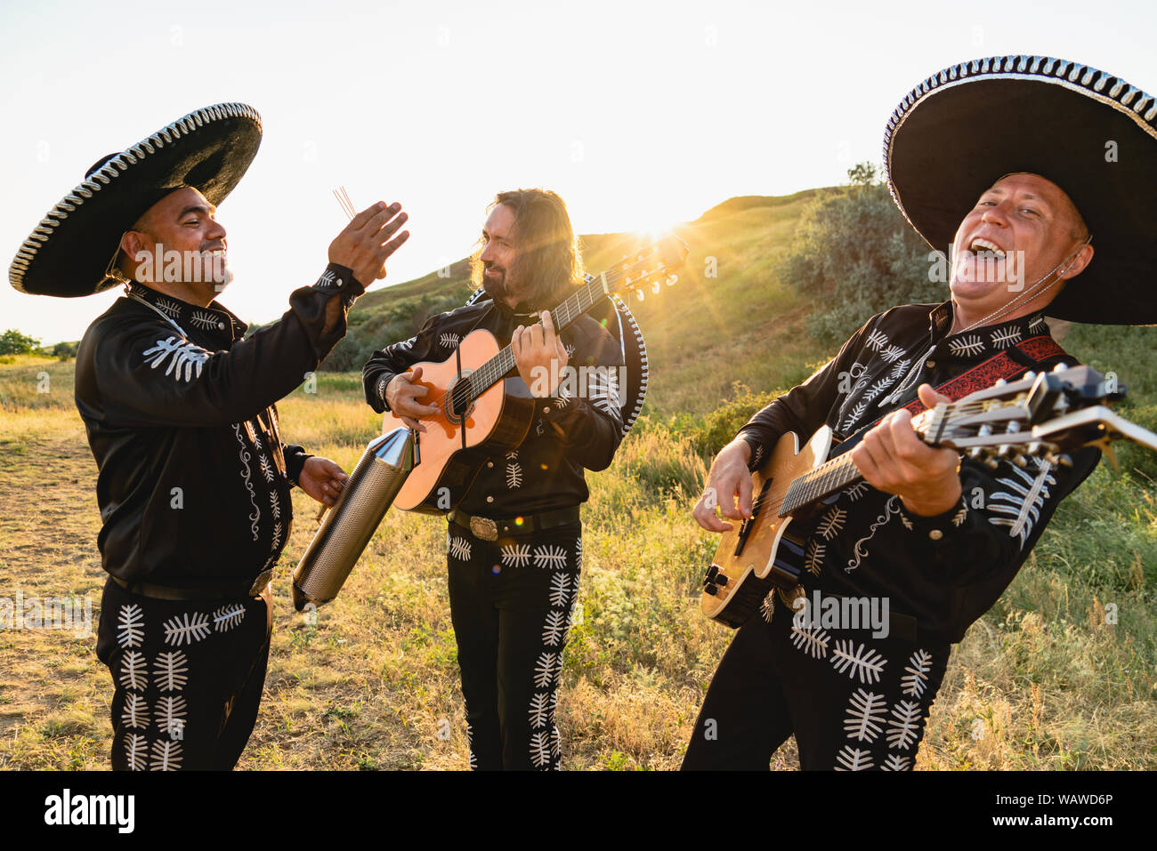 Mexikanischen Musikern Mariachi Band Stockfoto
