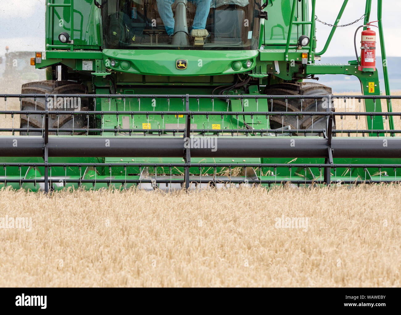 Erntezeit in East Lothian, Schottland, Großbritannien. Stockfoto