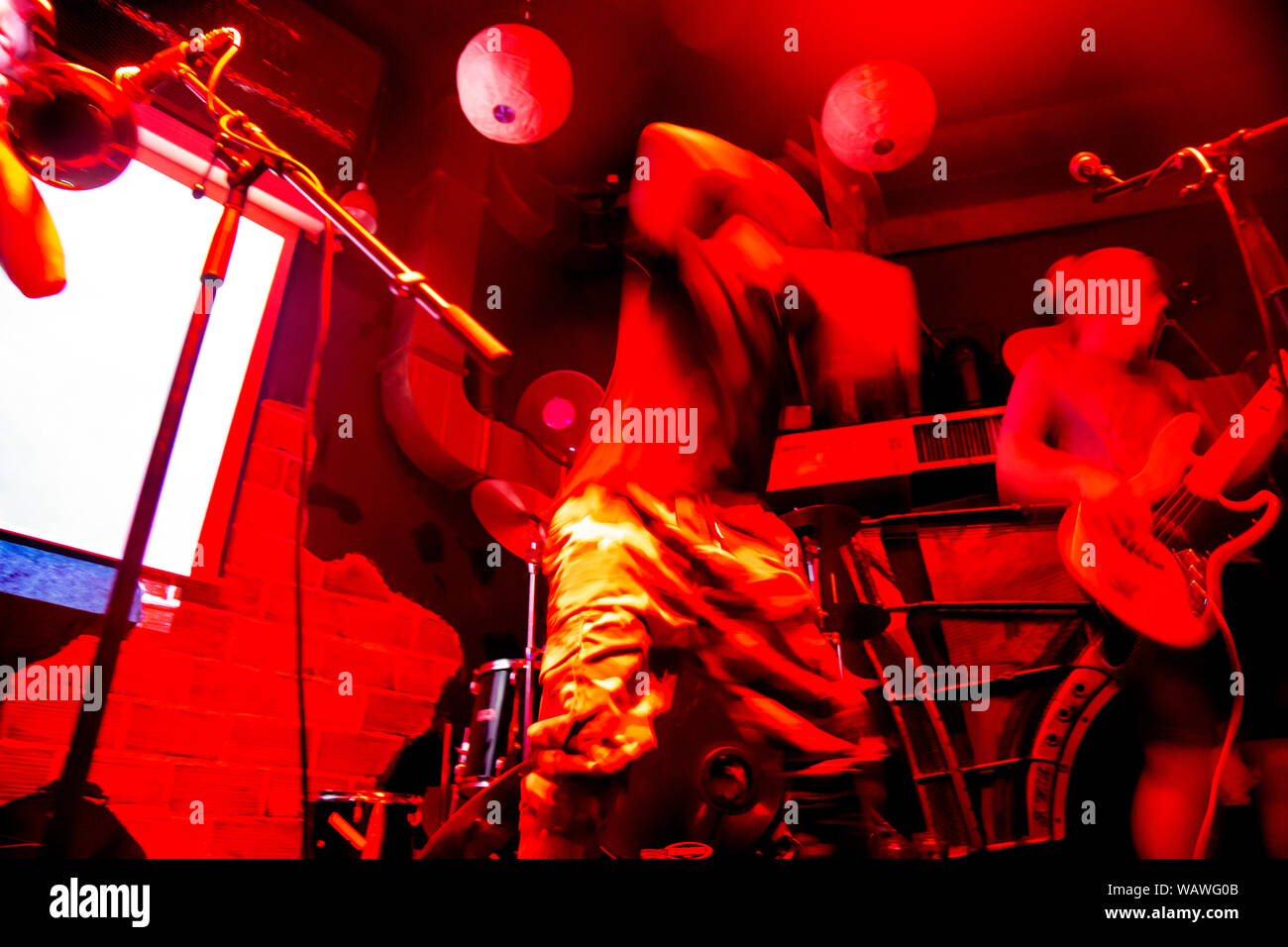 Zusammenfassung Hintergrund city night club live Musik Thema Stockfoto