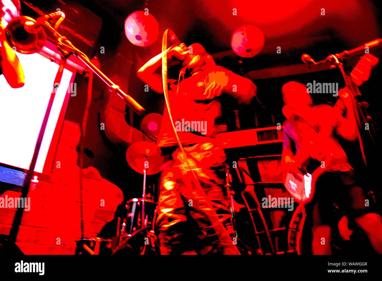 Zusammenfassung Hintergrund city night club live Musik Thema Stockfoto