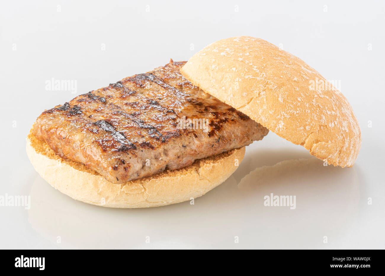 Lorne Wurst, auch als quadratische Wurst, Wurst oder quadratische Scheibe bekannt. Ein traditionelles schottisches essen in der Regel von Hackfleisch, Zwieback und Spice gemacht Stockfoto