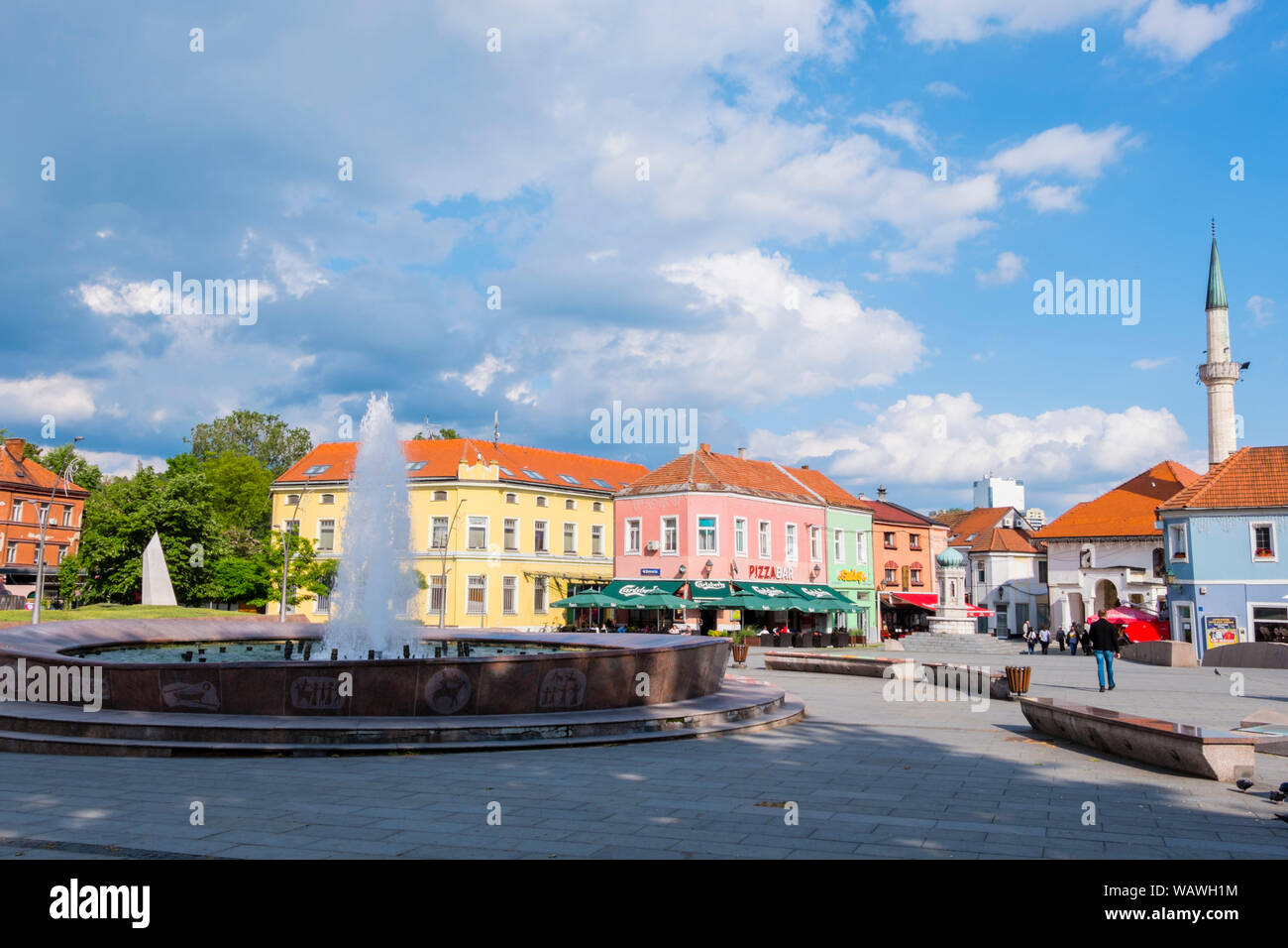 Trg Slobode, Altstadt, Tuzla, Bosnien und Herzegowina Stockfoto