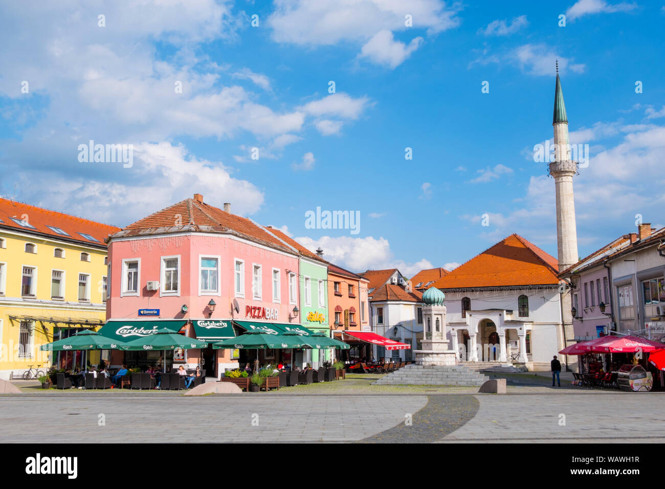 Trg Slobode, Altstadt, Tuzla, Bosnien und Herzegowina Stockfoto