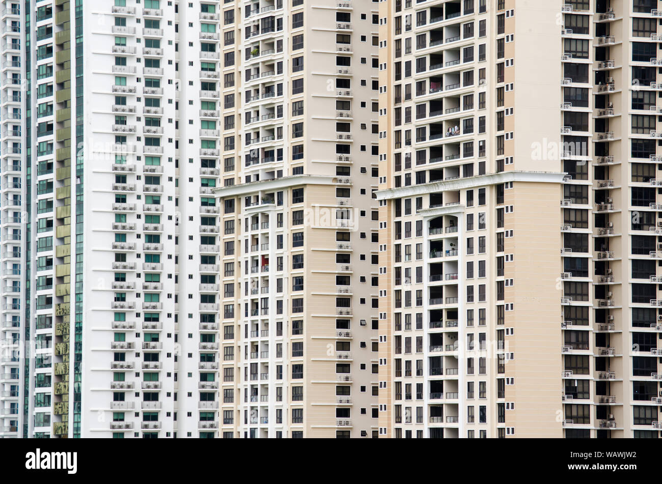 Cluster von Wohnungen in Panama City Stockfoto Cluster von Wohnungen in Panama City Stockfoto