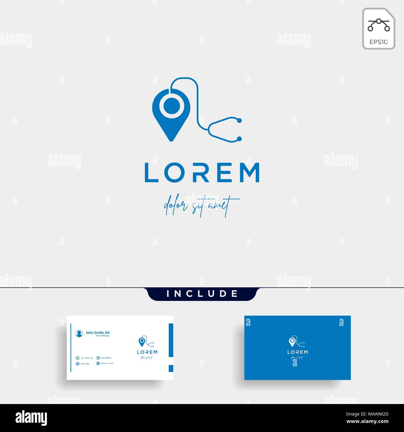 Die medizinische Lage vector Logo Design Illustration Stock Vektor