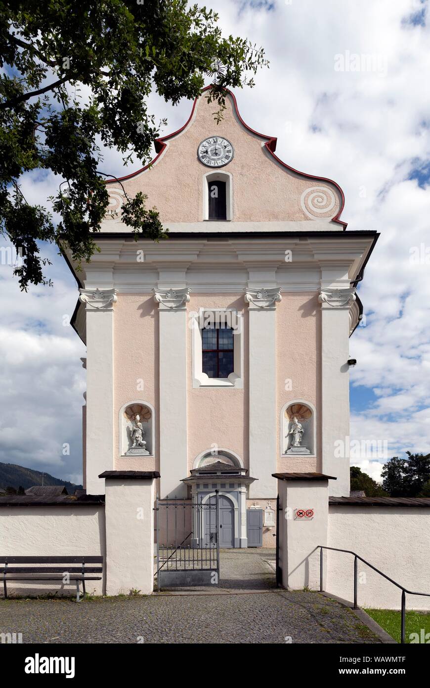 Pfarrkirche St. Stephan, Niederdorf, Pustertal, Südtirol, Italien Stockfoto