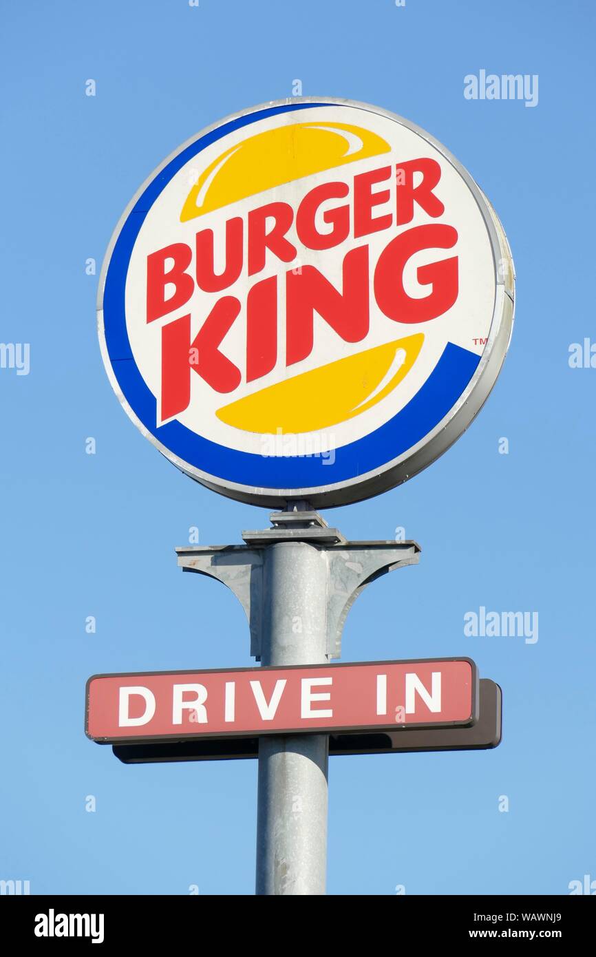 Melden Burger King, Drive in, Deutschland Stockfoto