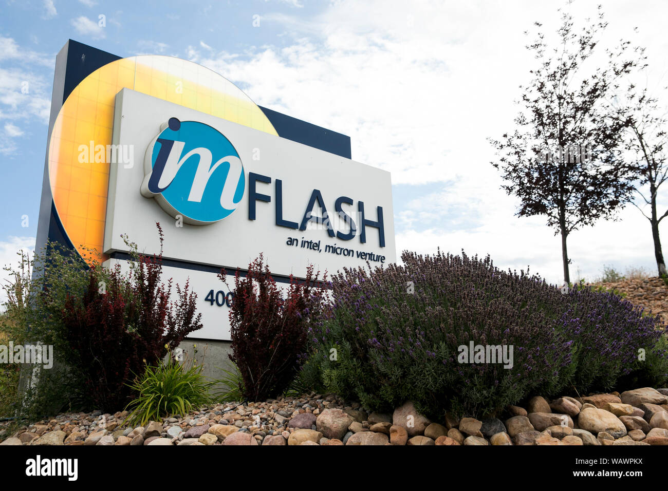 Ein logo Zeichen außerhalb des Hauptsitzes der im Flash Technologies in Lehi, Utah am 27. Juli 2019. Stockfoto