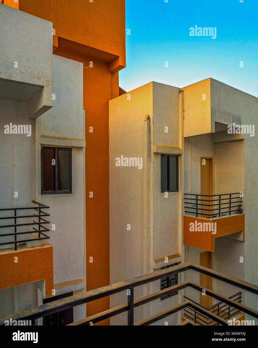 12-Aug-2007 Grafiken städtischen Wohnraums - Architektur - in der Nähe von baroda VADODARA in Gujarat Indien Asien Stockfoto