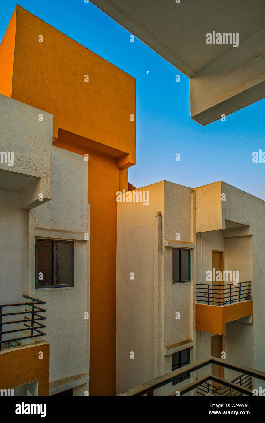12-Aug-2007 Grafiken städtischen Wohnraums - Architektur - in der Nähe von baroda VADODARA in Gujarat Indien Asien Stockfoto