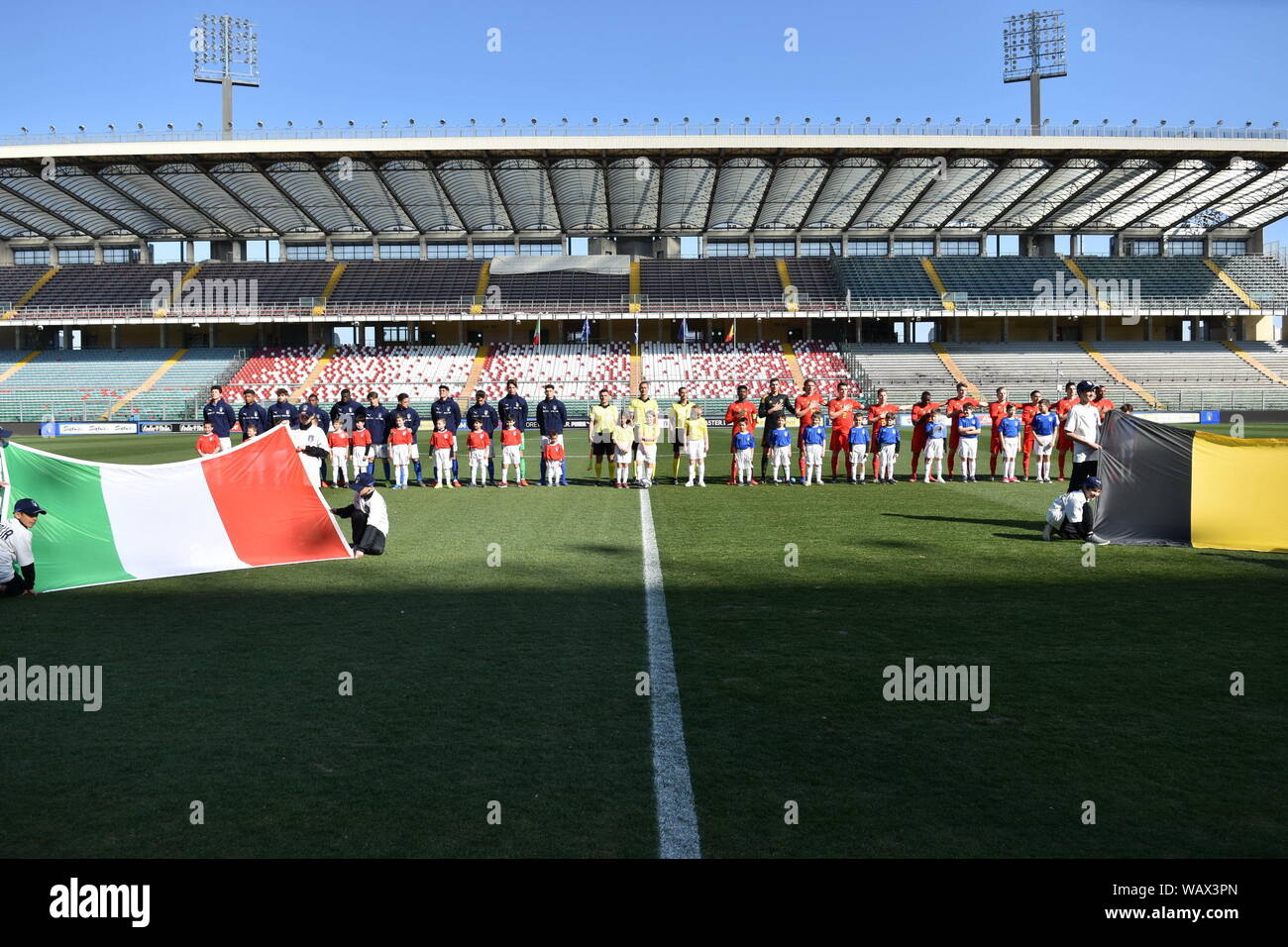 Le squadre in Campo während ITALIA U19 VS BELGIO U 19, Padova, Italien, 20. März 2019, Calcio Nazionale Italiana di Calcio Stockfoto