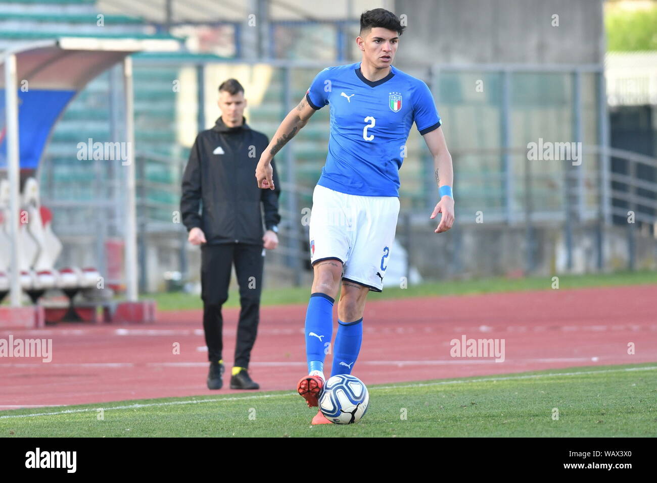 Raoul Bellanova während ITALIA U19 VS BELGIO U 19, Padova, Italien, 20. März 2019, Calcio Nazionale Italiana di Calcio Stockfoto
