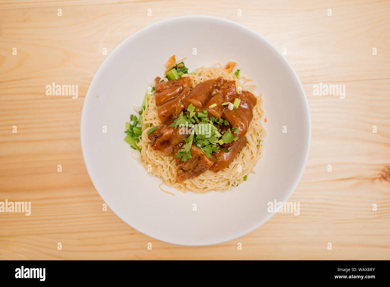 Fleisch Nudelsuppe, Thai Food, chinesisches Essen Stockfoto