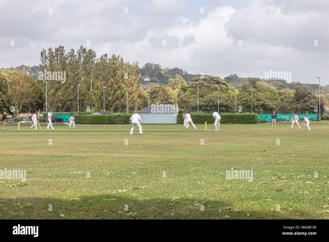 Ein Dorf-Cricket-match Stockfoto