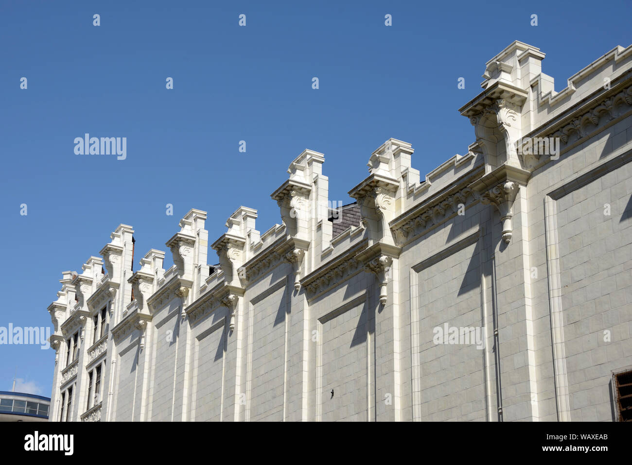 Architektonische Details, auf Odeon Gebäude, Queen Street, Nottingham Stockfoto