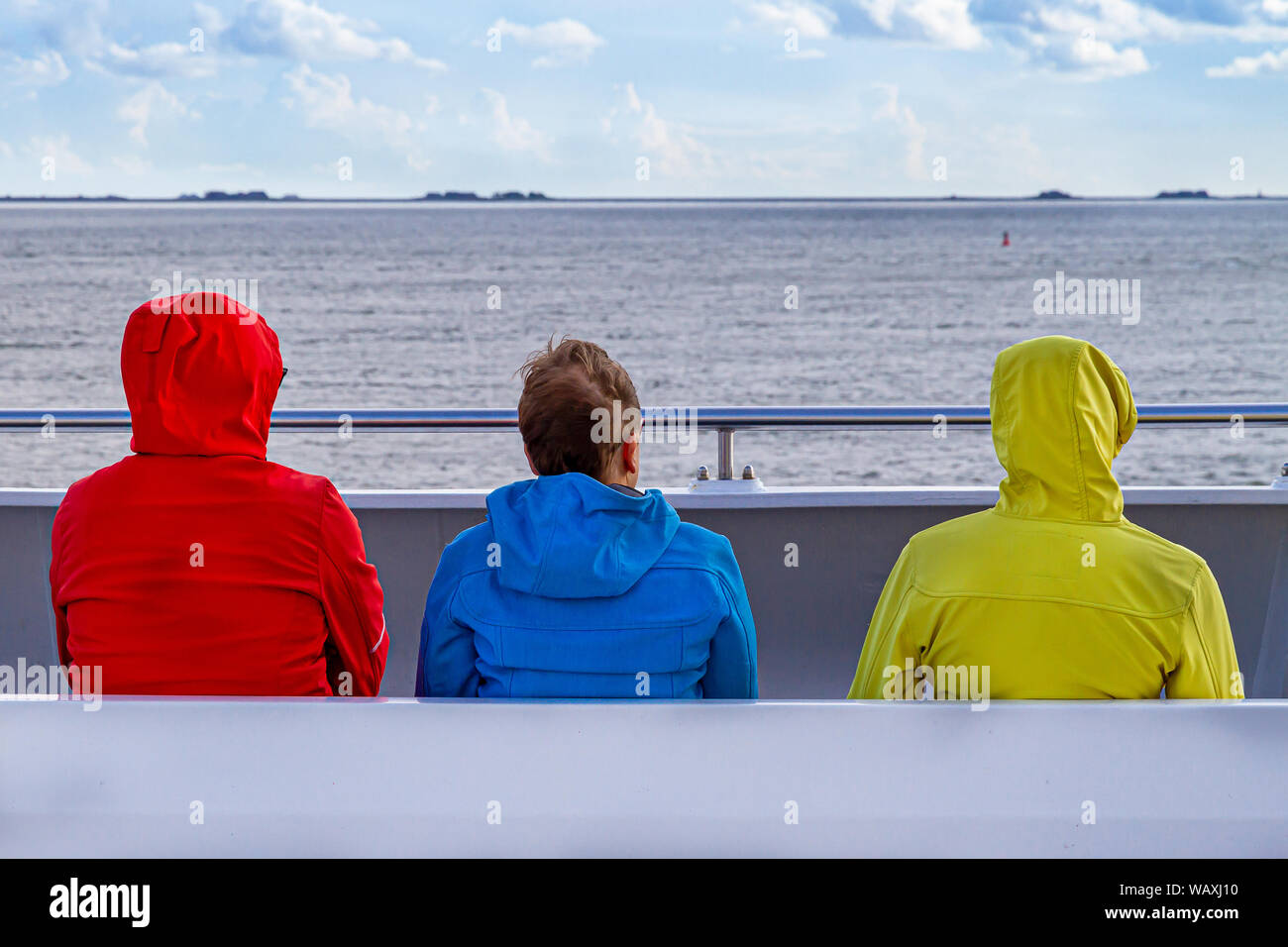 Auf der Fähre, Nordsee, Amrum Foehr Stockfoto