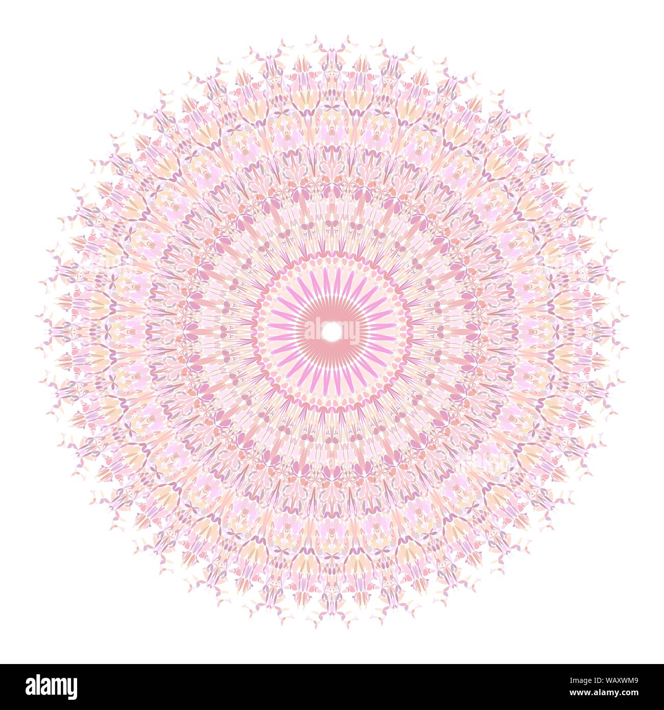 Rosa Blume mandala Ornament - Kreisförmige abstrakt Design Element Stock Vektor