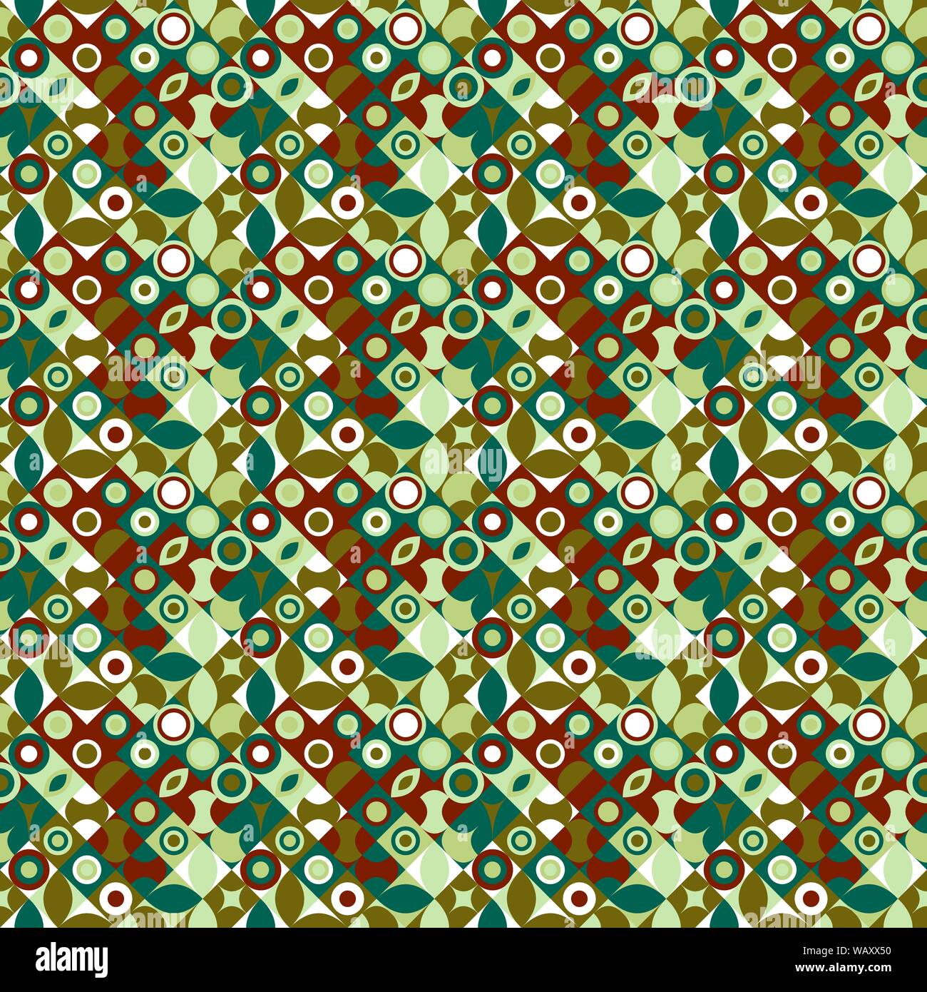 Random gebogene Form Muster Hintergrund - abstrakte farbenfrohe Vektorgrafik Stock Vektor