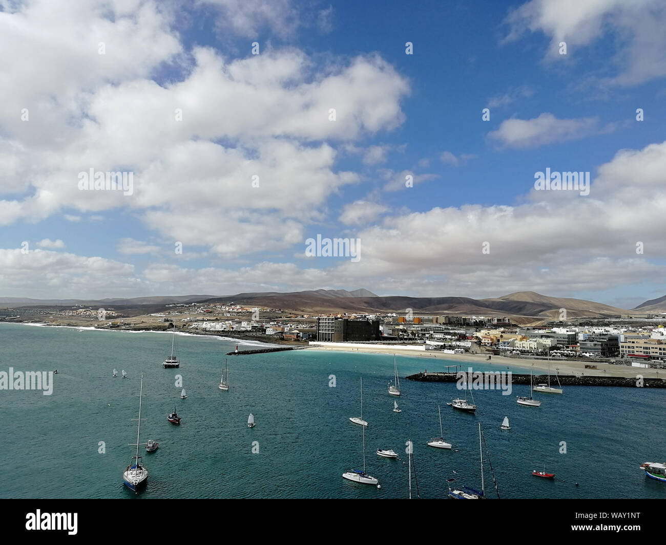Anzeigen von Puerto del Rosario auf der Insel Fuerteventura Stockfoto