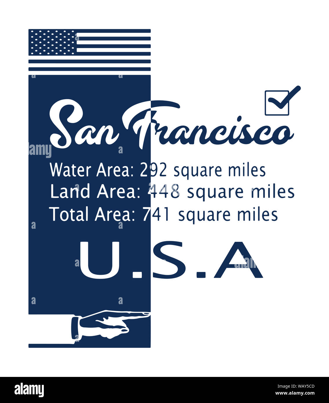 Trendige Mode San Francisco text Design Pattern. Stockfoto