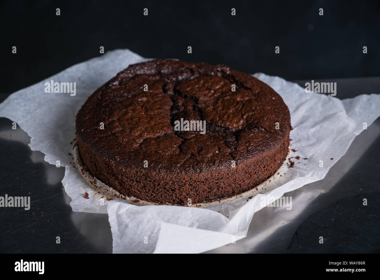 Hausgemachte Schokolade Kuchen für die Dekoration bereit Stockfoto