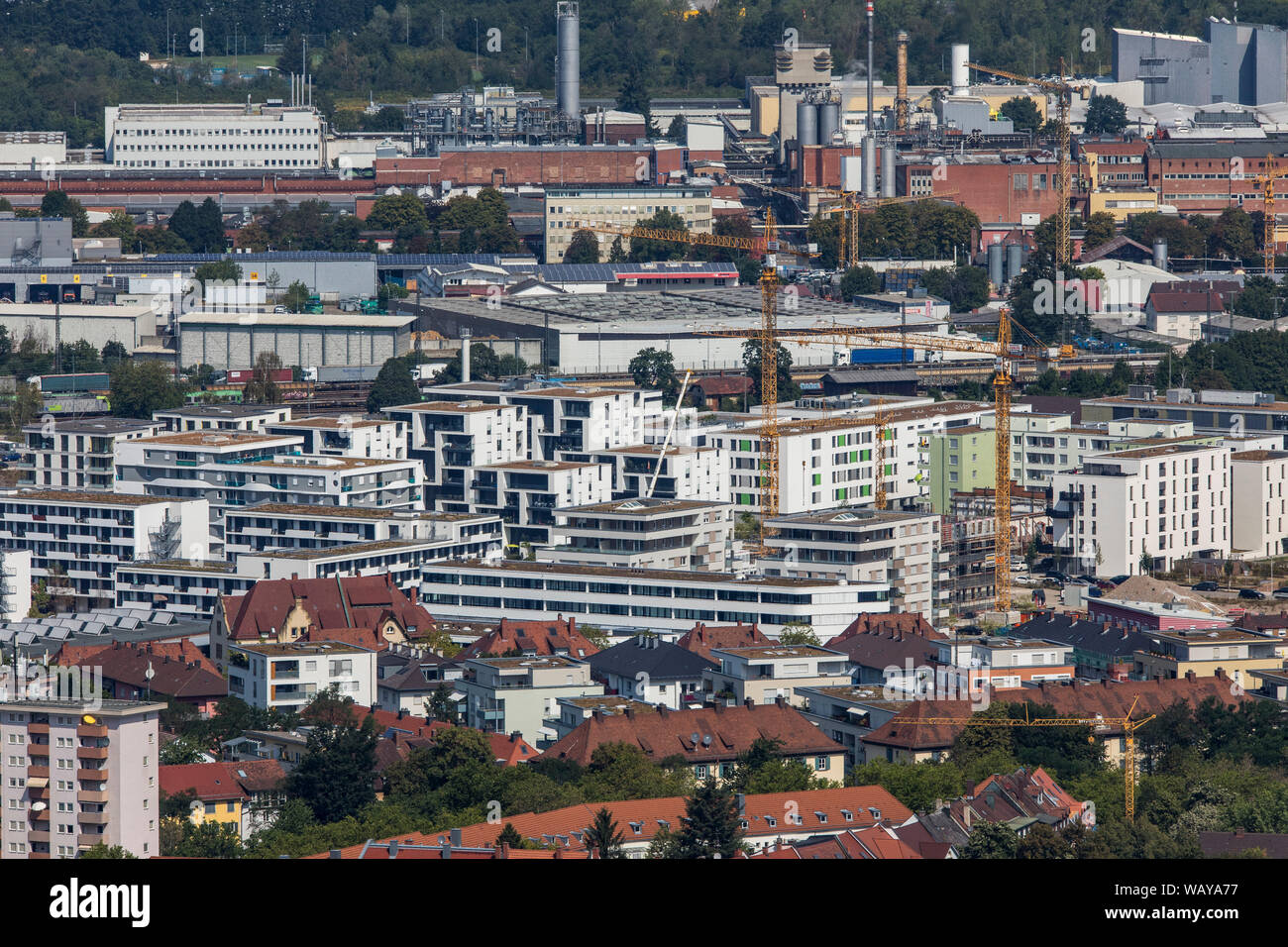 Freiburg im Breisgau, Wohnungsbau, neue Wohnsiedlung, Stockfoto