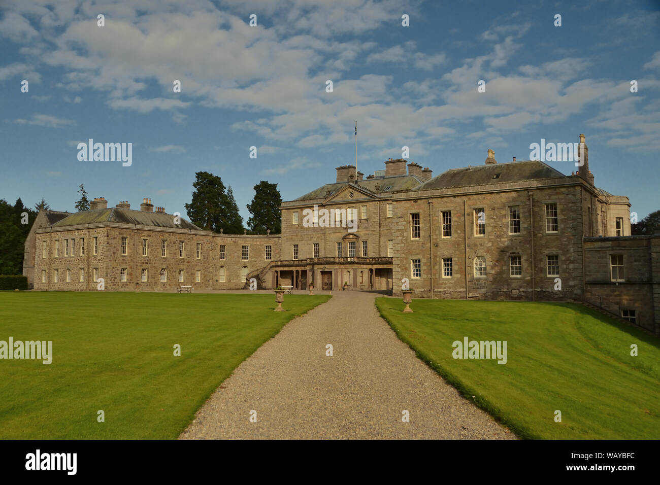 Vor Haddo House, einem historischen National Trust property in Aberdeenshire, Schottland, Großbritannien Stockfoto