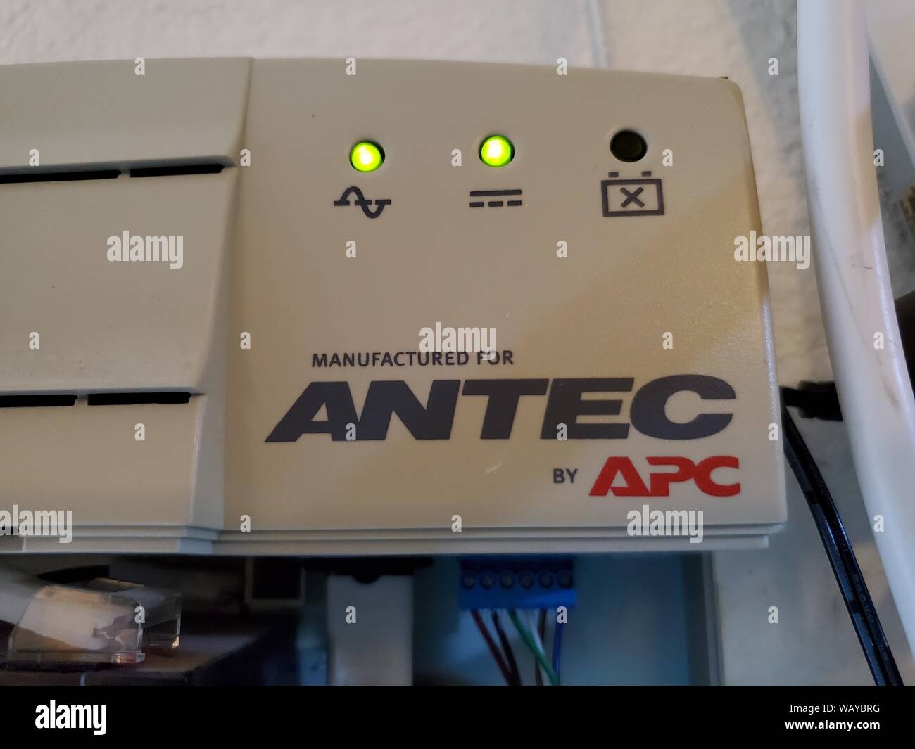 In der Nähe von Antec Marke unterbrechungsfreie Stromversorgung (UPC) von APC, ein Geschäftsbereich von Schneider Electric, 22. August 2019. () Stockfoto