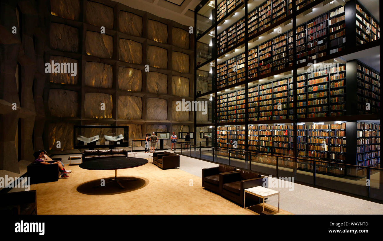 Beinecke Rare Book & Manuscript Library, Yale University, 121 Wall Street, New Haven, Connecticut Stockfoto