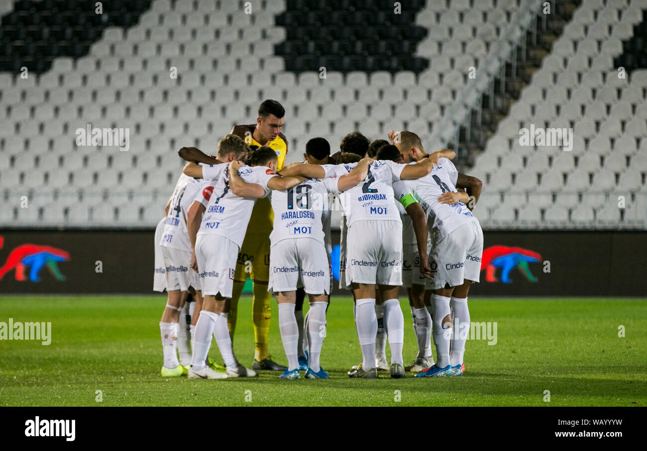 Belgrad, Serbien. 22 Aug, 2019. Das Team von Molde für das Spiel bereitet. Credit: Nikola Krstic/Alamy leben Nachrichten Stockfoto