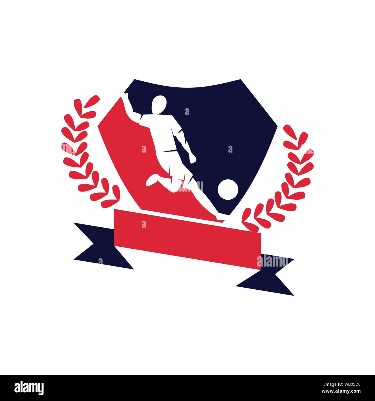 Fussball Fussball Abzeichen Logo Design Templates Sport Vektor Stock Vektorgrafik Alamy