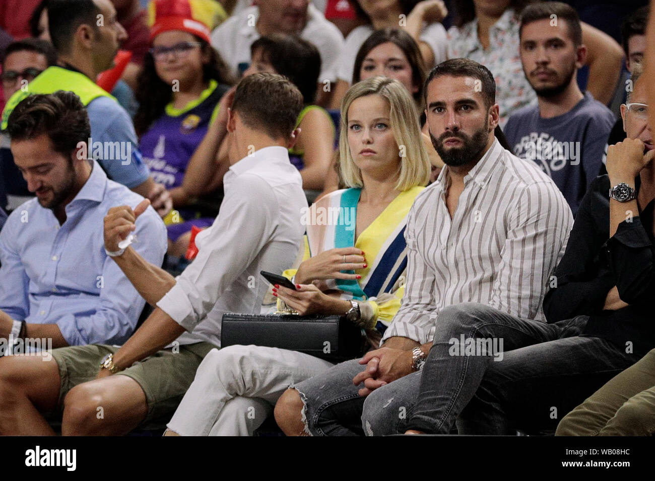Dani Carvajal von Real Madrid im Freundschaftsspiel zwischen Spanien und in der Dominikanischen Republik gesehen an WiZink Zentrum in Madrid. (Endstand; Spanien 102 -70 Dominikanische Republik) Stockfoto