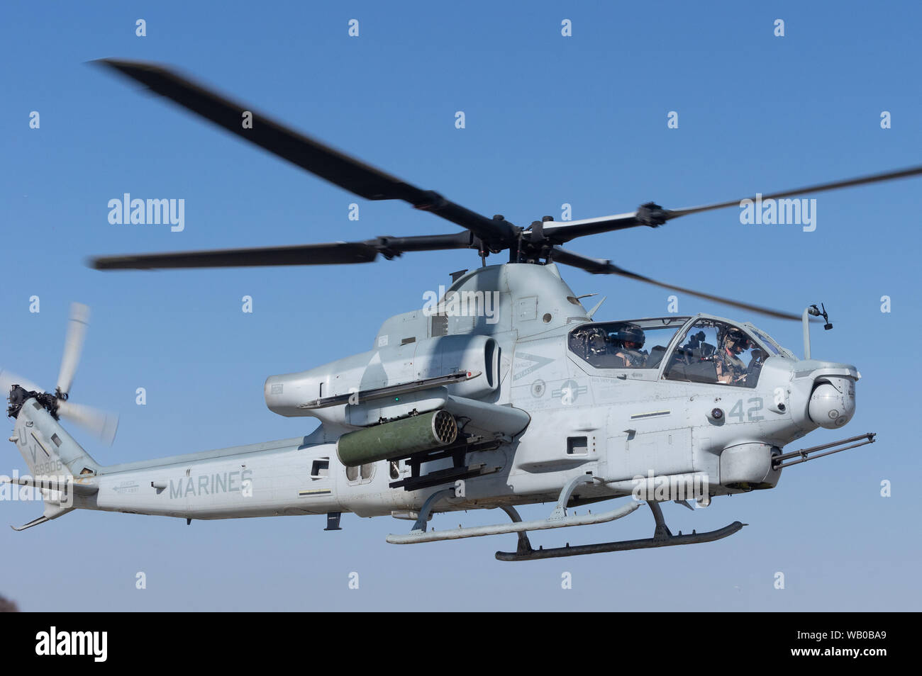 Bell AH-1Z Viper wurde am 21. August 2016 vom Flughafen Camarillo in Ventura County, Kalifornien gezeigt. Stockfoto