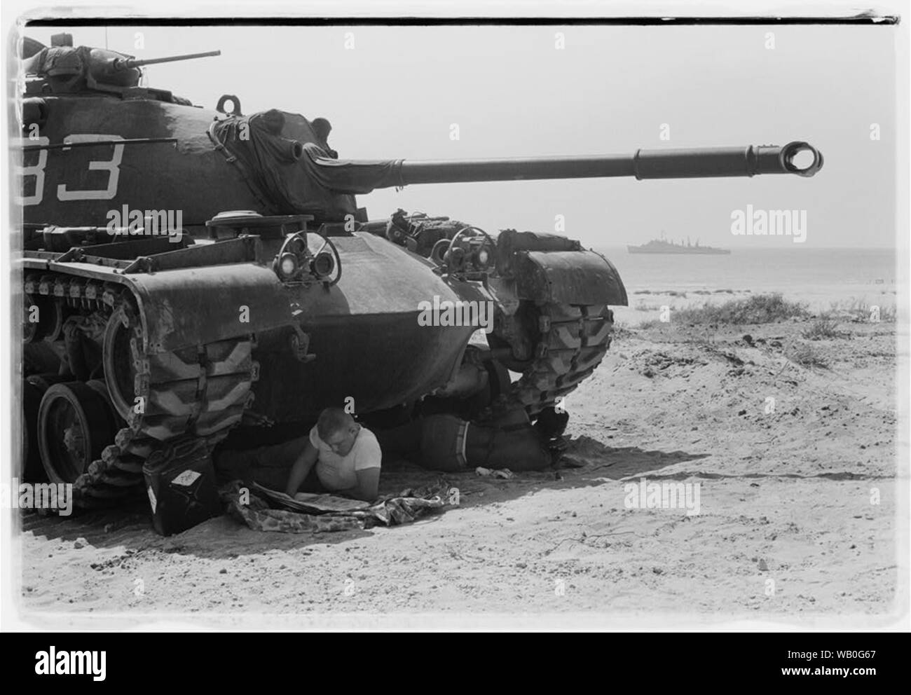 Vintage WWI Panzerwagen Tank oder ähnliche schwarz-weiß Foto Stockfoto