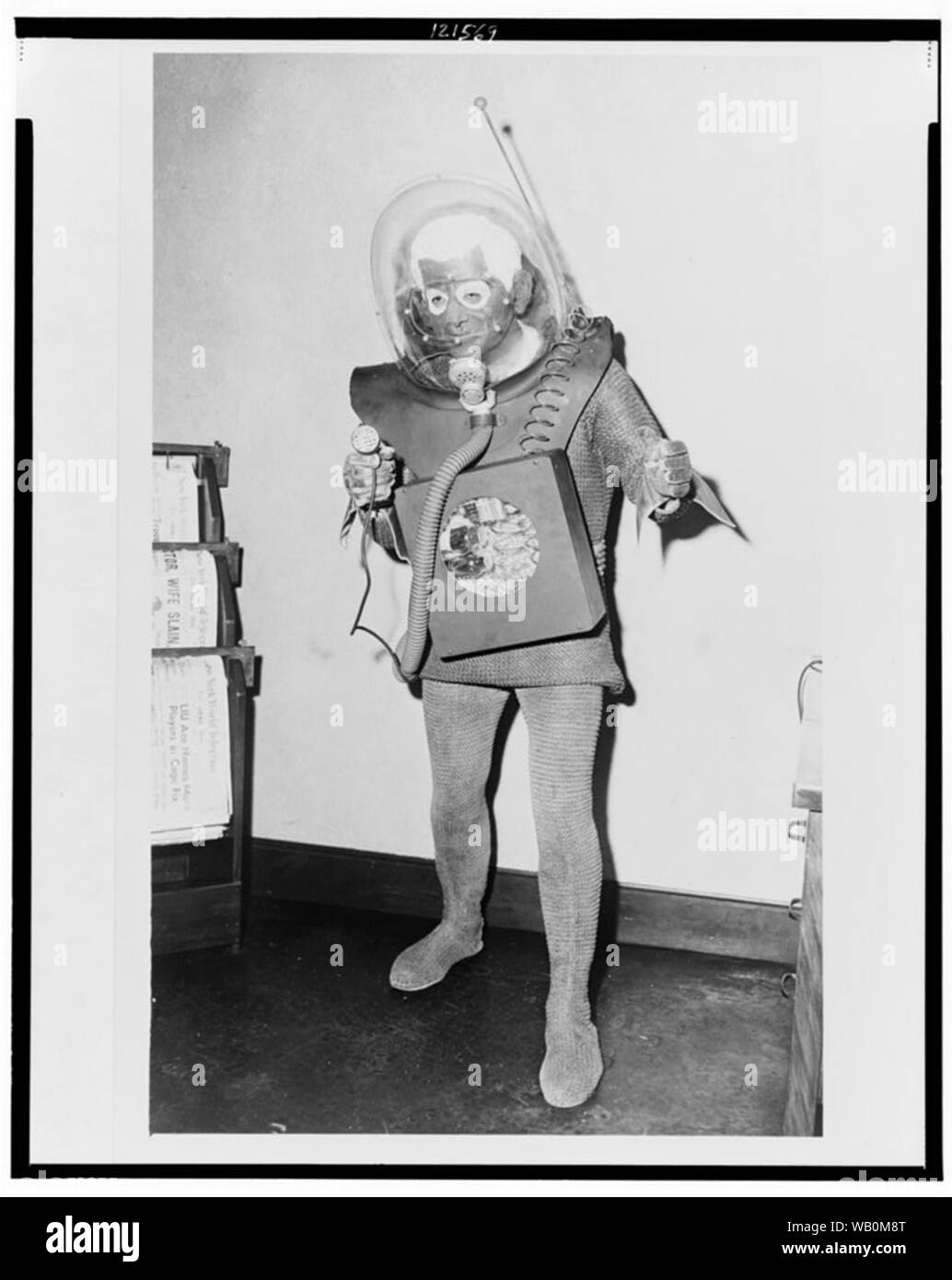 Eine seltsame scifi Kostüm Design in dieser Retro Vintage Foto Stockfoto