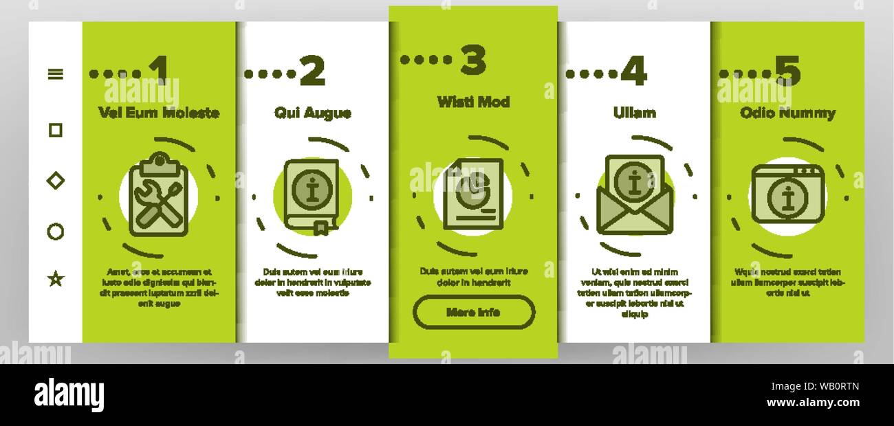 Technische Dokumentation Onboarding Vektor Stock Vektor