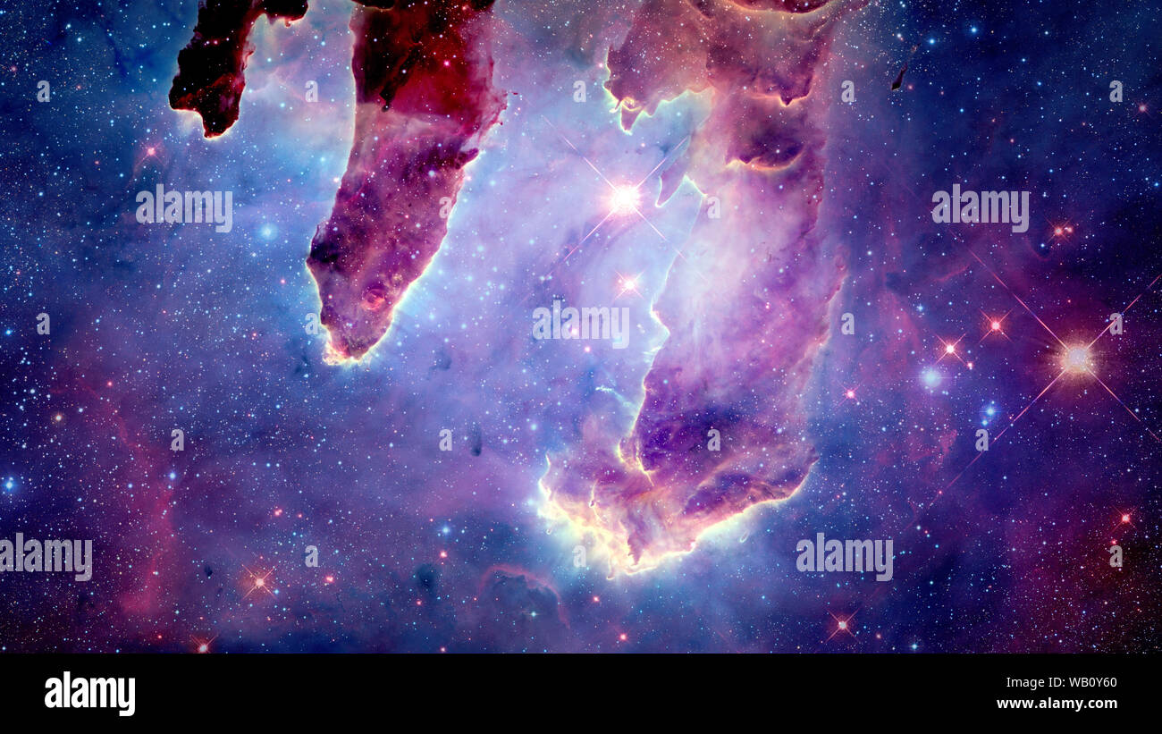 Farbige Nebel und Open Cluster von Sternen im Universum. Elemente dieses Bild von der NASA eingerichtet Stockfoto