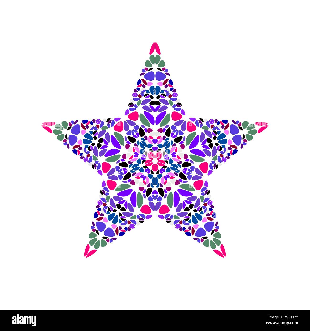 Abstrakte geometrische isoliert Edelstein Schmuck Stern - dekorative Fünfeckiger bunte vektor design Element Stock Vektor