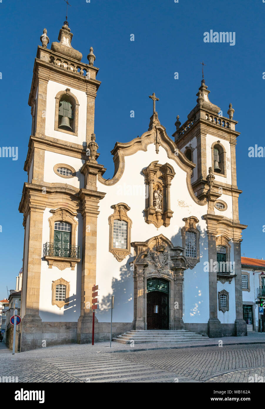 Die barocke Kirche der Misericórdia, im Zentrum von Guarda, Beira Interior Norte, Norden Portugals. Stockfoto
