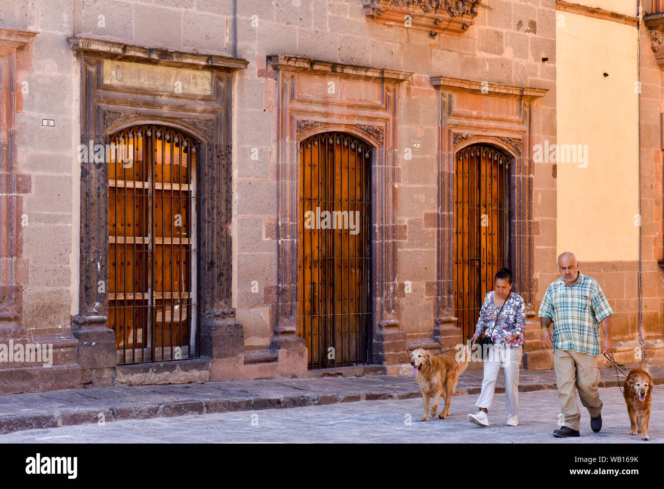 Fußgängerzone, San Miguel de Allende, Mexiko Stockfoto