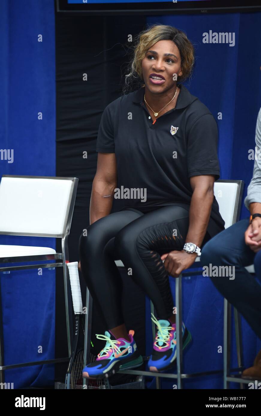 New York, NY, USA. 22 Aug, 2019. Serena Williams bei einem öffentlichen Auftritt für die 2019 Palace Einladungs Badminton Turnier, Lotte New York Palace, New York, NY, 22. August 2019. Credit: Kristin Callahan/Everett Collection/Alamy leben Nachrichten Stockfoto