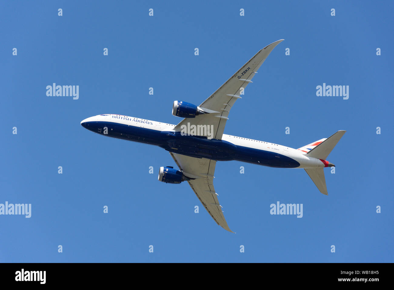 British Airways Boeing 787 Dreamliner vom Flughafen Heathrow, London, Greater London, England, Vereinigtes Königreich Stockfoto