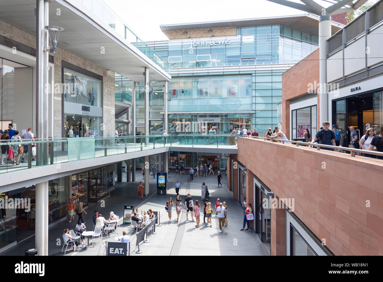 John Lewis Department Store, South John Street, Liverpool One Shopping Complex, Liverpool, Merseyside, England, Vereinigtes Königreich Stockfoto