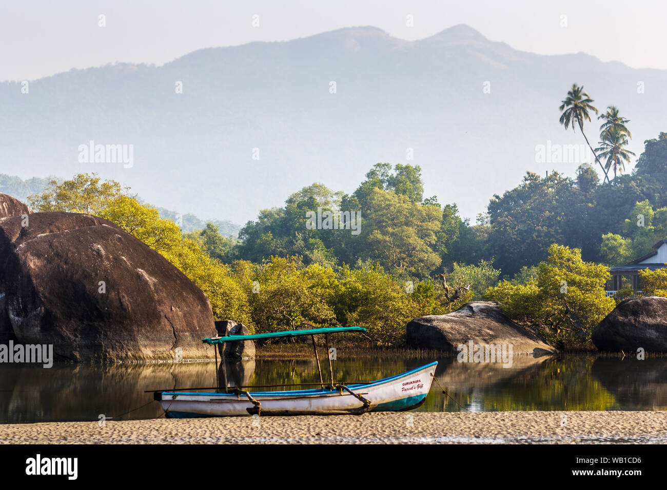 River Boat in Südindien. Stockfoto