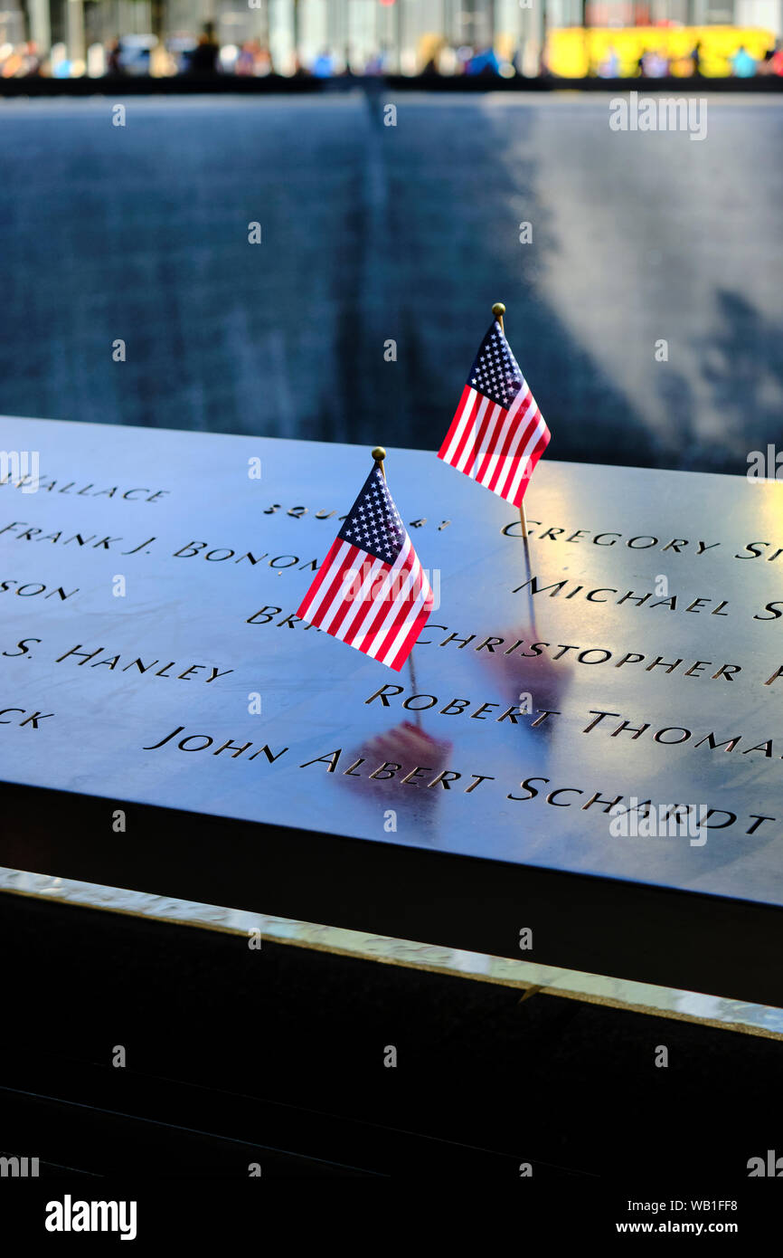 Die nationalen September 11 Memorial, ein Denkmal und Museum in New York City Stockfoto