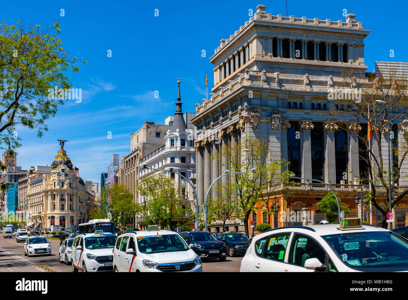 Edificio de las Cariatides, Madrid, Spanien, South West Europe Stockfoto