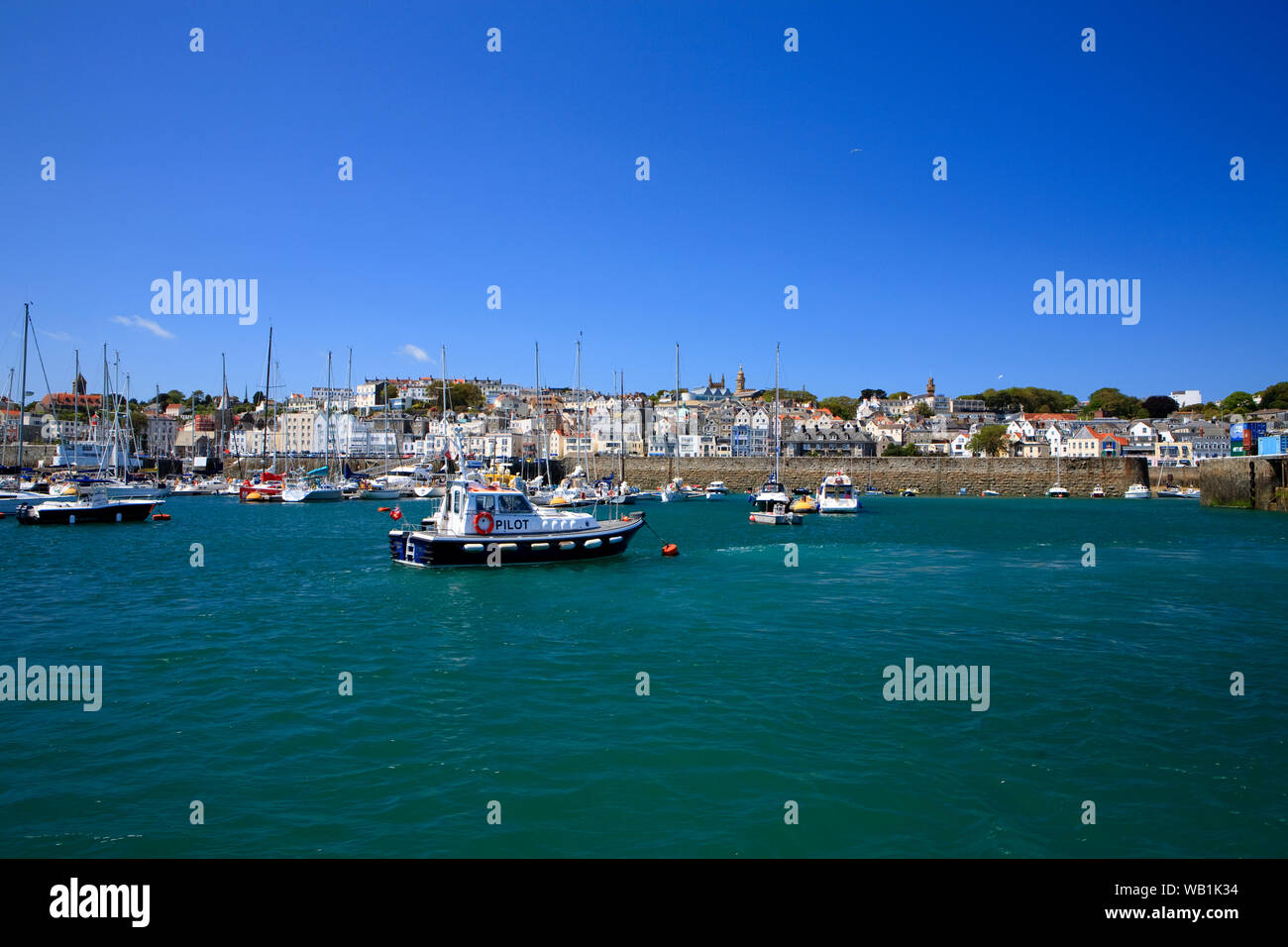 Malerischer Blick auf Guernsey, Channel Islands, Großbritannien Stockfoto