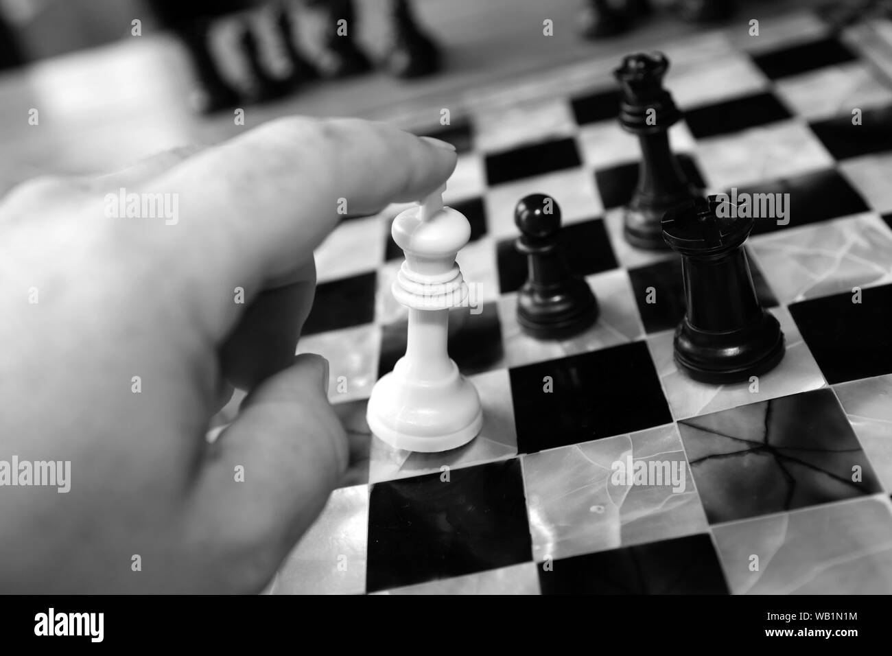 Schachbrett close-up Stockfoto