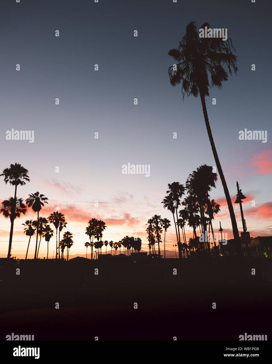 Sonnenuntergang am Venice Beach Kalifornien USA Stockfoto