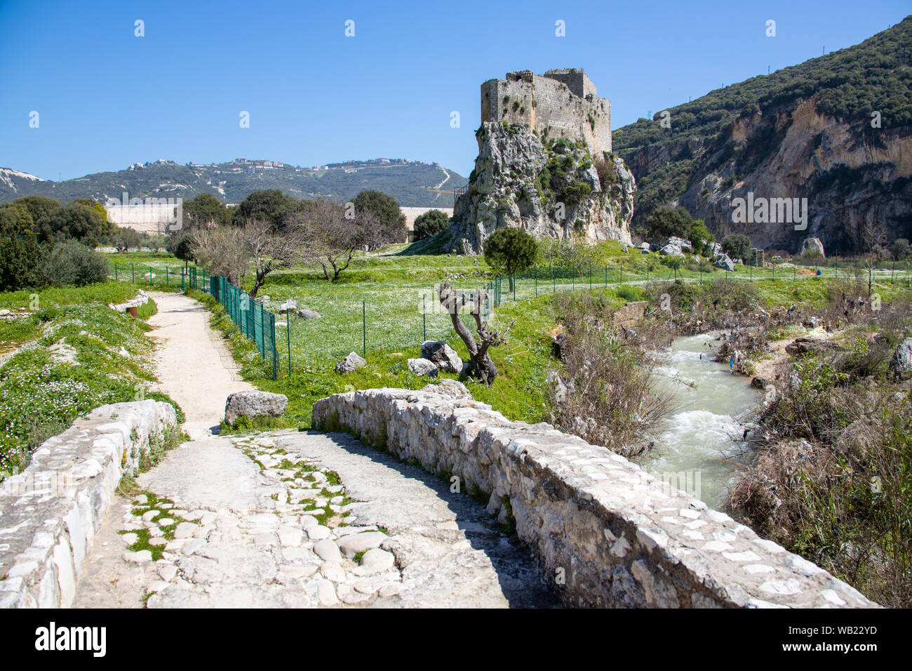 Mseilha Fort, nördlich des Dorfes von Hamat, Libanon Stockfoto